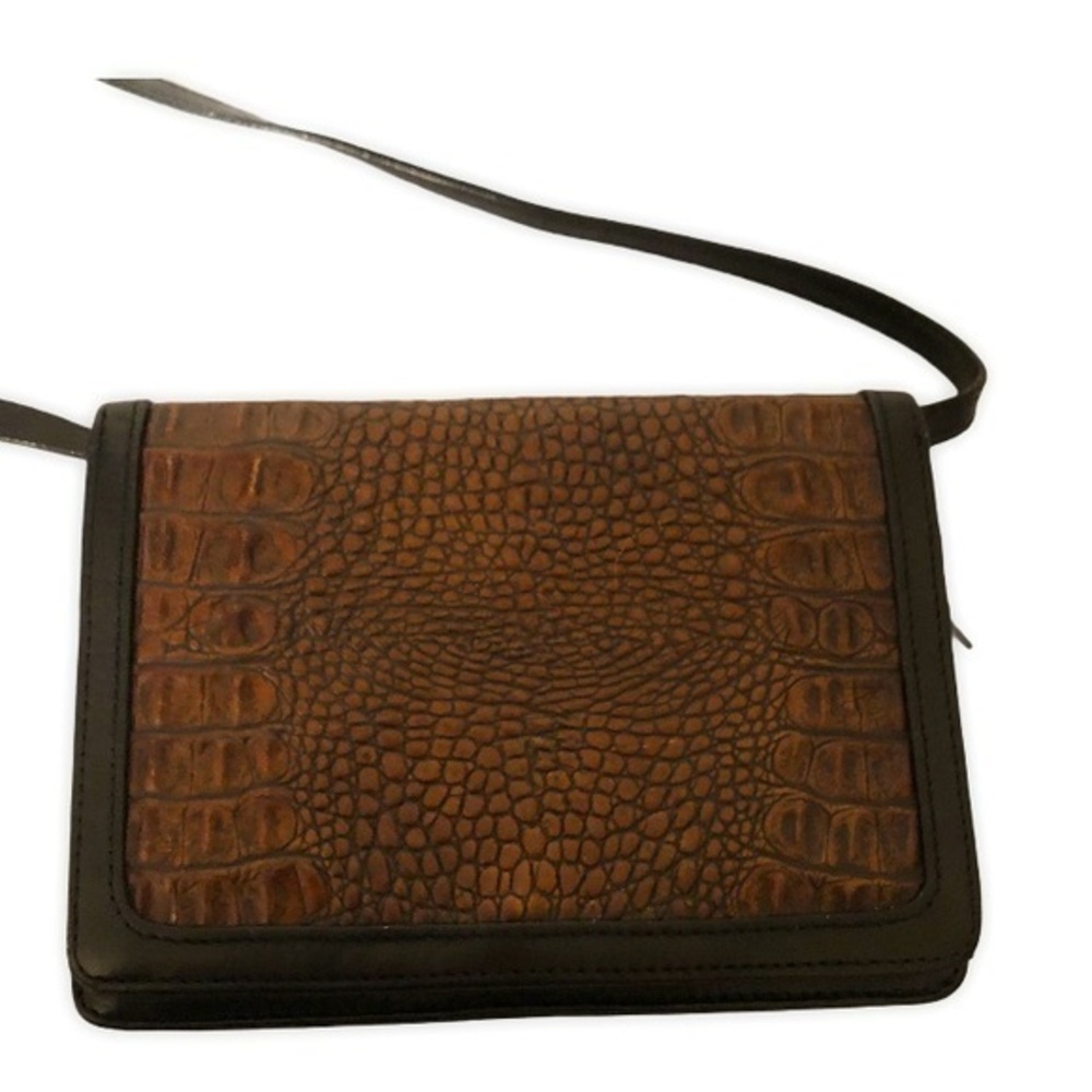 Brahmin vintage embossed leather crossbody bag
